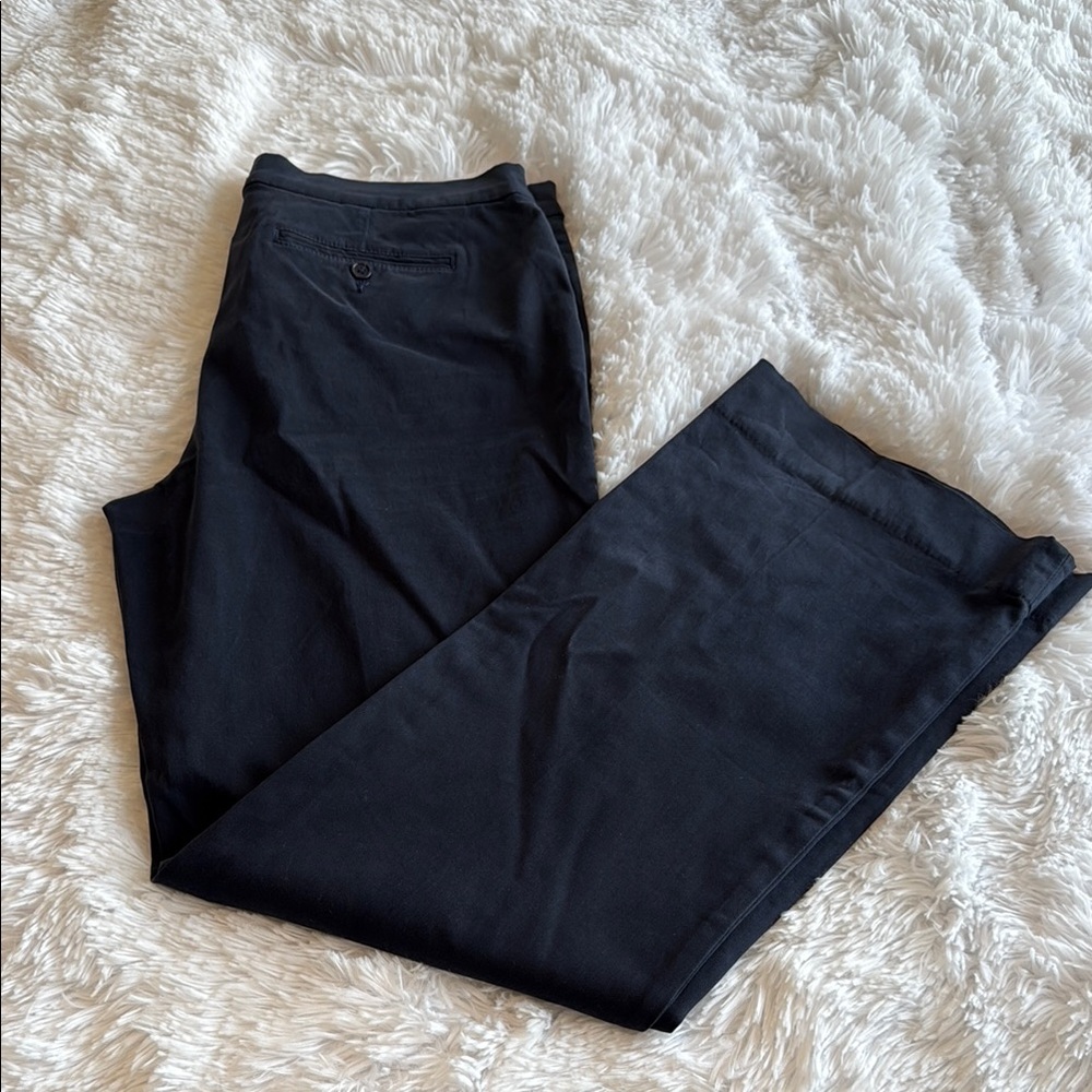 LILA RYAN Navy Wide Leg Dress Pants